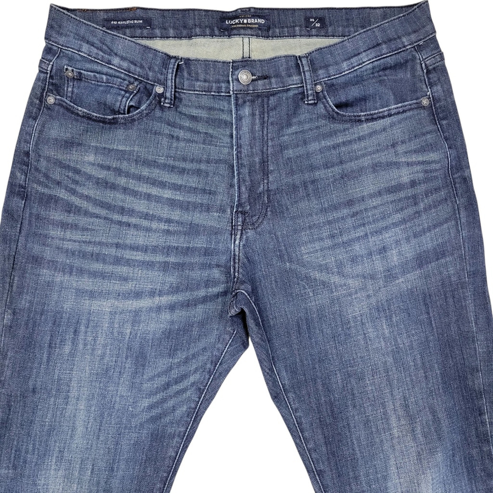 Lucky Brand Men's 410 Athletic Slim Blue Jeans Size 36/32 Excellent Condition - Picture 6 of 11